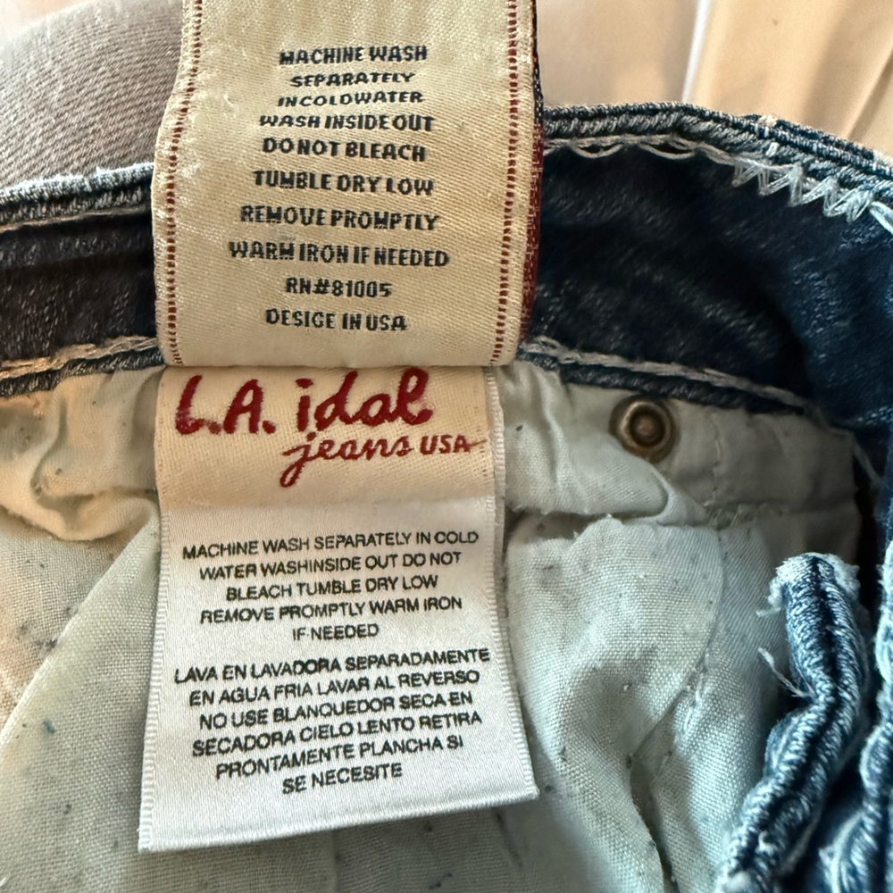 L.A. Idol Y2K McBling Rhinestone Thick Stitch Skinny Jeans Size 11 - Picture 10 of 11